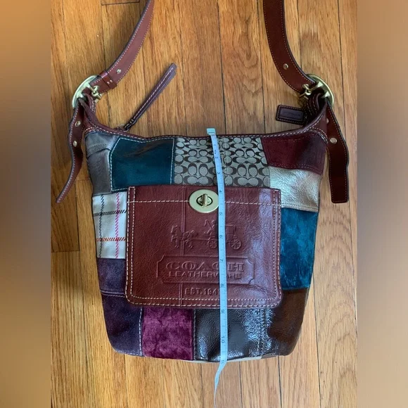 COACH Vintage Holiday patchwork Bleeker limited crossbody bag 11356 - Picture 14 of 16